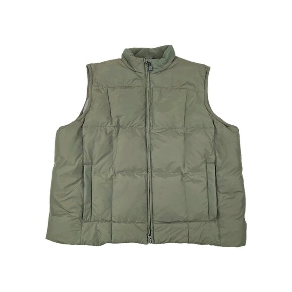 Eddie Bauer Down Puffer Vest Men XL Green Comfortable Sportsman Mock Neck Zip Up - Picture 7 of 14